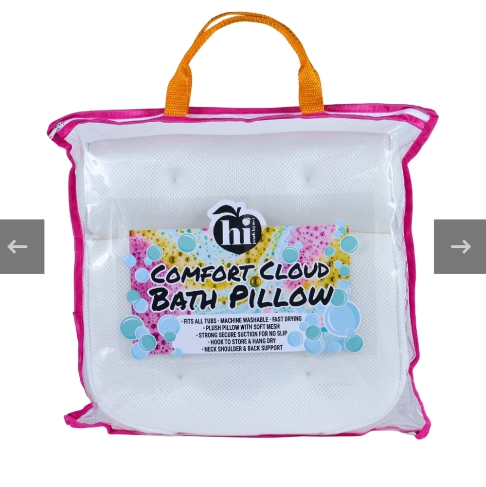 Hi Peach Layne Cloud Comfort Bath Pillow
